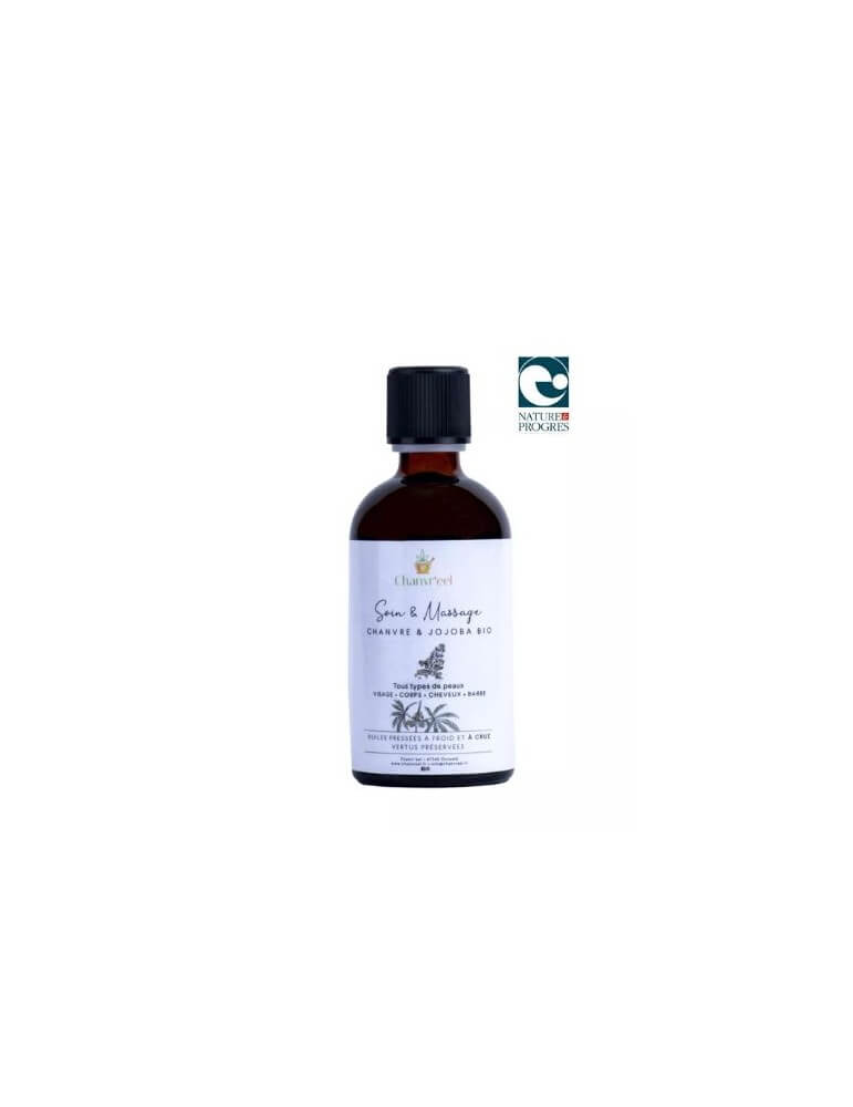 HUILE DE MASSAGE CHANVRE JOJOBA BIO