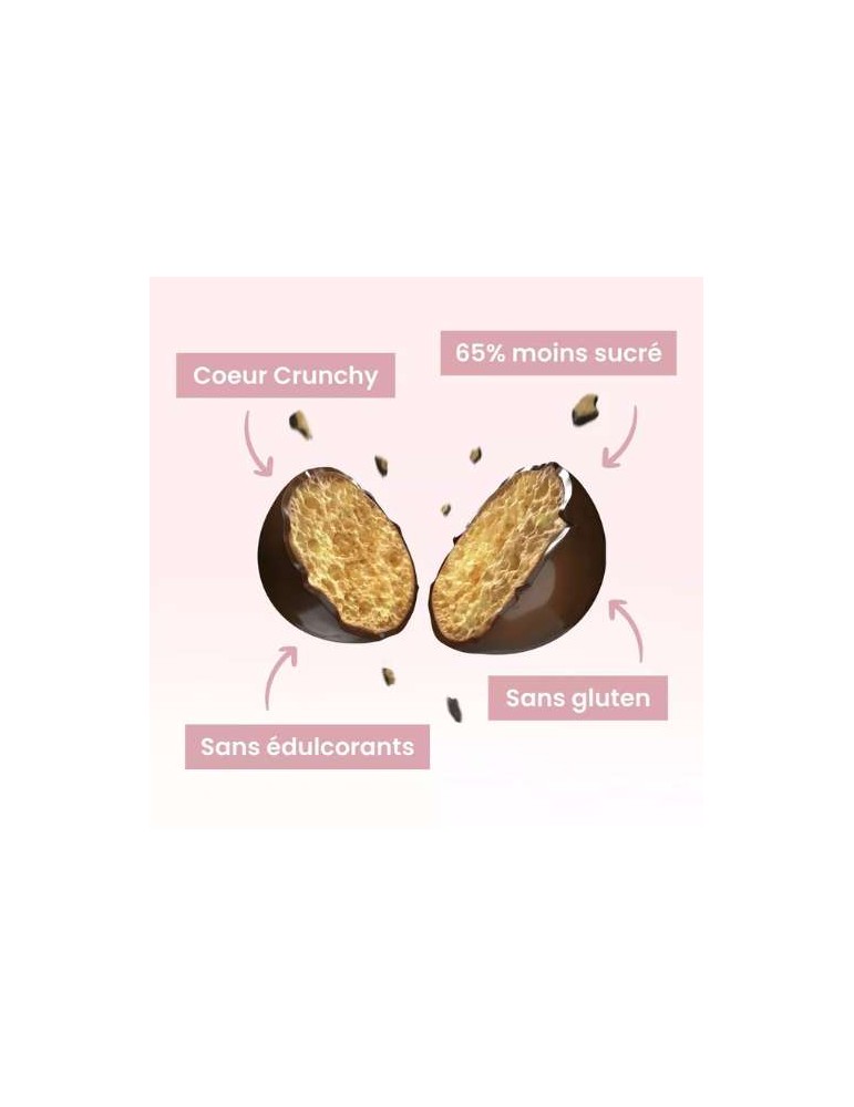 BILLES SOUFFLEES CHOCOLAT AU LAIT – 65 % de sucres en moins