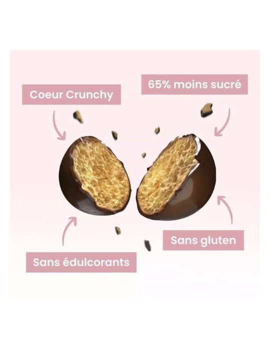 BILLES SOUFFLEES CHOCOLAT AU LAIT – 65 % de sucres en moins