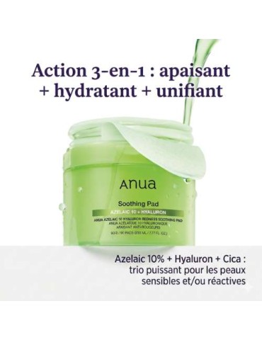 PADS ACIDE AZELAIQUE 10% ET HYALURONIQUE - Apaisants et Anti-rougeurs (x90) 2