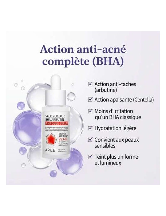 SERUM BHA ACIDE SALICYLIQUE ET ARBUTINE - Purifiant, Anti-Acné et Eclat (40ml)