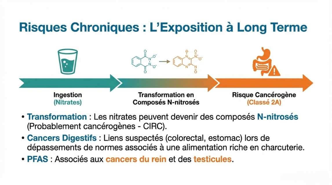 Eau potable : risques chroniques à long terme