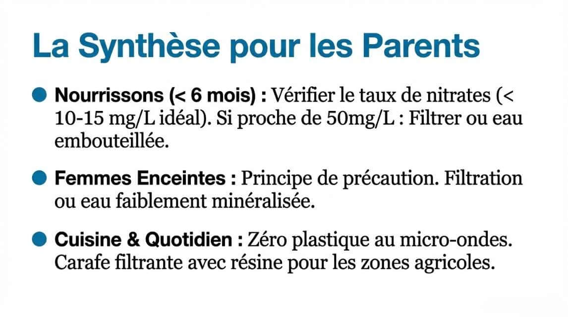Eau potable : synthèse pour les parents